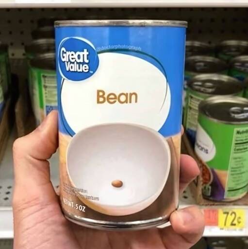 a can of bean. singular bean